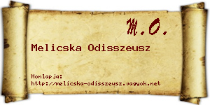 Melicska Odisszeusz névjegykártya